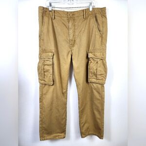 Levi's Men's Khaki 100% Cotton Cargo Pants, sz 36  x 30
